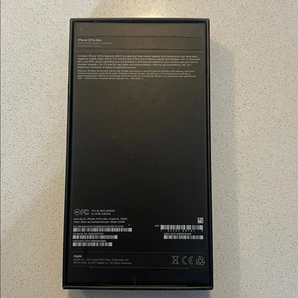 Apple iPhone 13 Pro Max - Box Only